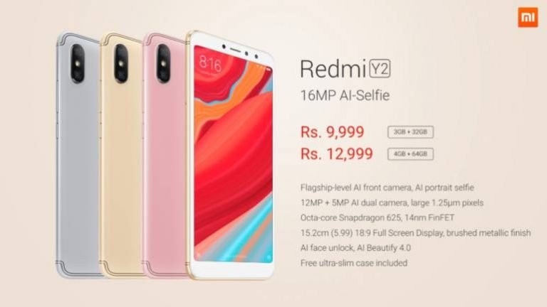 Xiaomi Redmi Y2 With 16-Megapixel AI Camera luanched in India; Price starts at ₹9,999