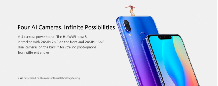 Huawei launched it’s NOVA series of smartphones  in India; Price starts at ₹ 20,990