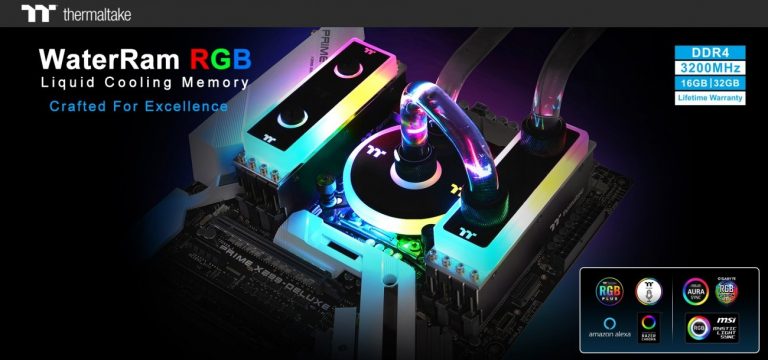 Thermaltake announces WaterRam RGB Liquid Cooling DDR4 Memory