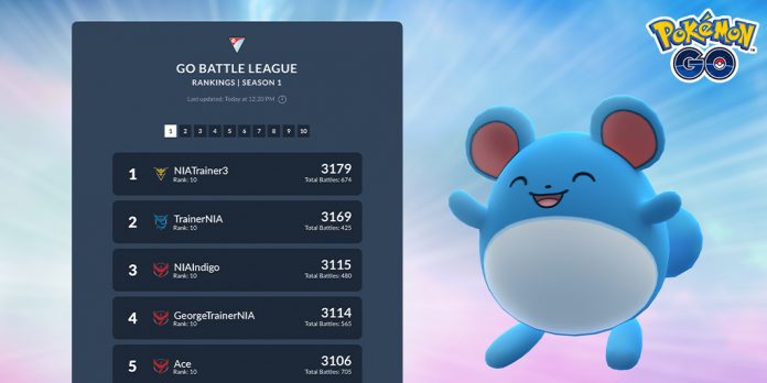 GO Battle League leaderboard, and celebrate with GO Battle Day Marill