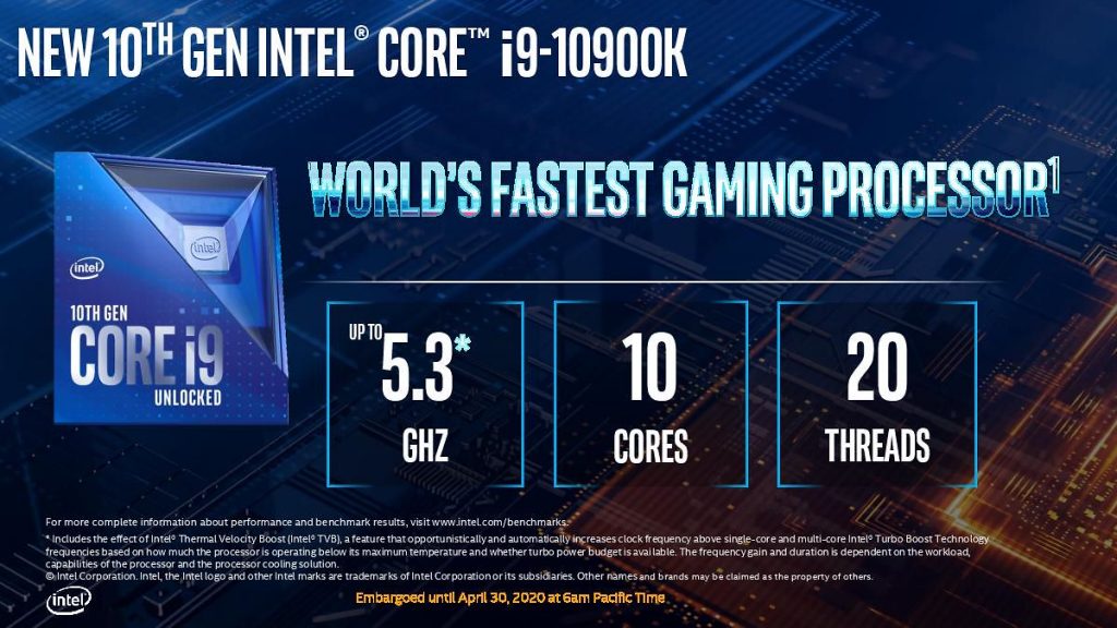 Intel 10th Gen Comet Lake Desktop Processors Unveiled