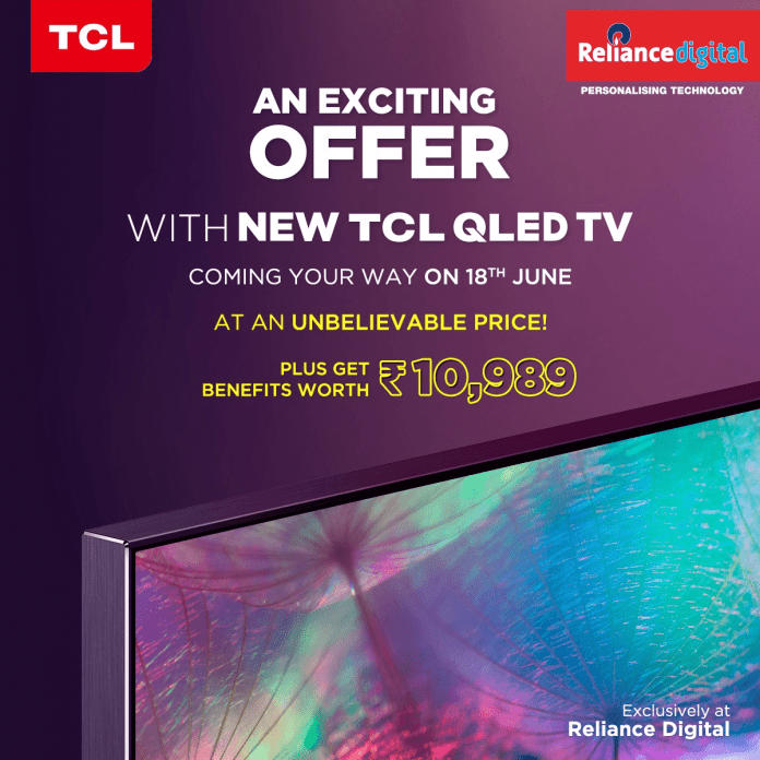 TCL 4K QLED with Hands Free AI TV Pre-booking Coming Soon at Reliance Digital