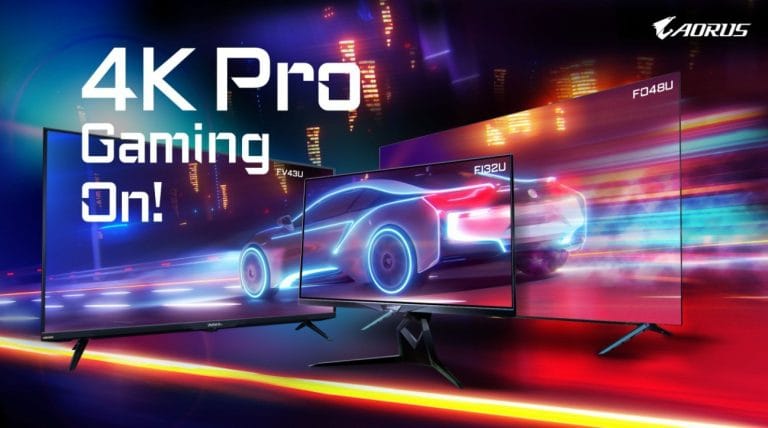 GIGABYTE AORUS Introduces FI32U, FV43U, FO48U 4K Tactical Gaming Monitors