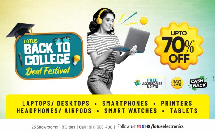 Smart Savings for Smart Students Lotus Electronics Back to College Deal Festival